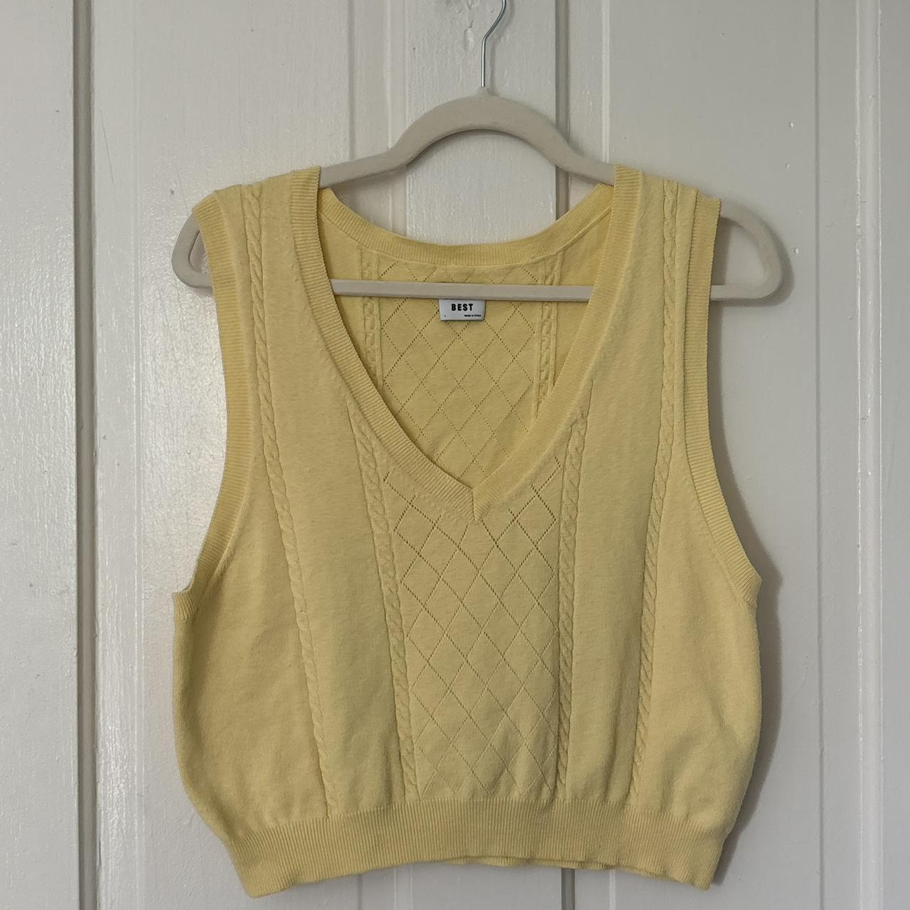 aritzia yellow vest women's size large