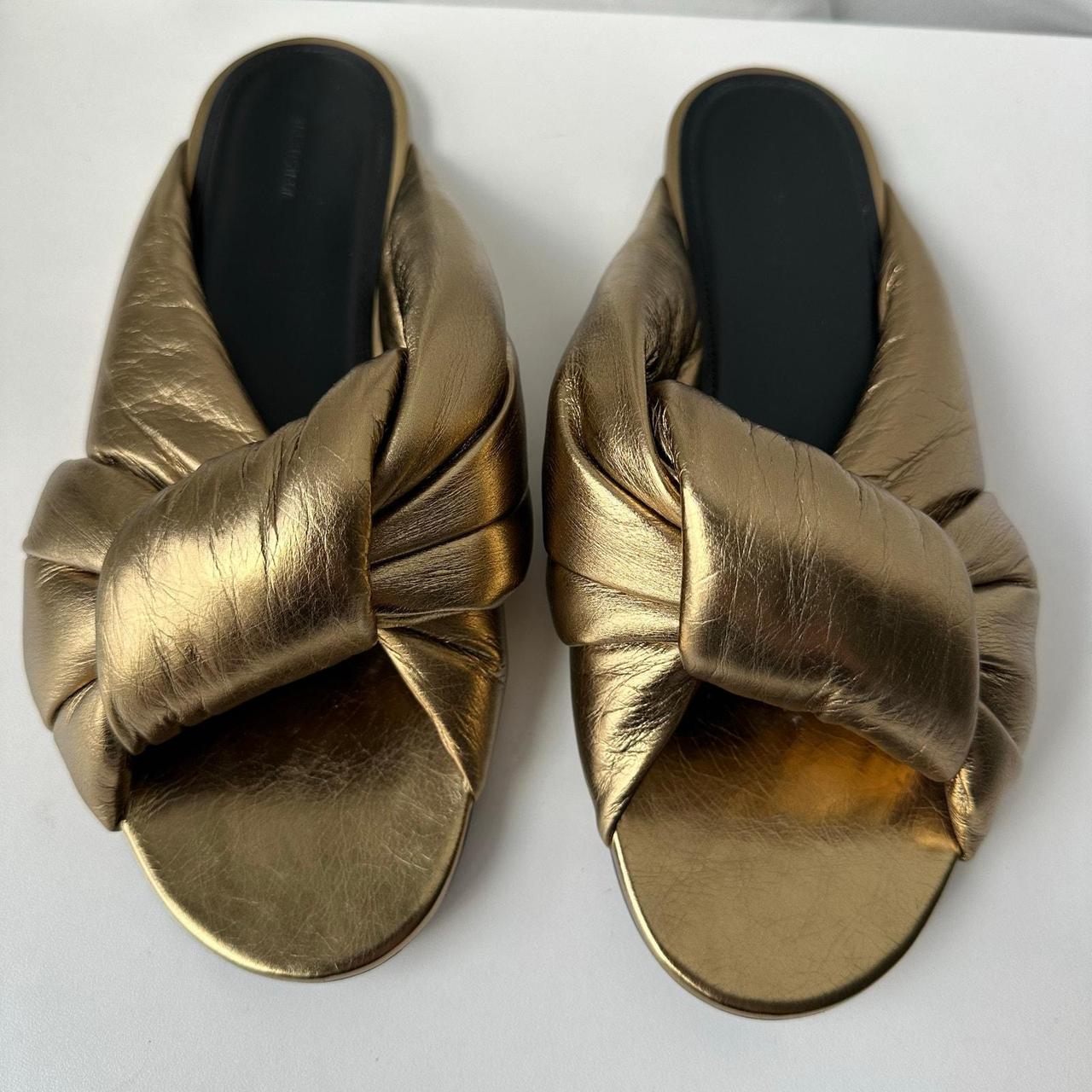Balenciaga Women's Gold and Black Sandals women's size 10